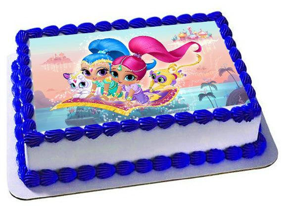 Shimmer And Shine Birthday Cake
 Shimmer and Shine Edible Cake Topper Shimmer and Shine