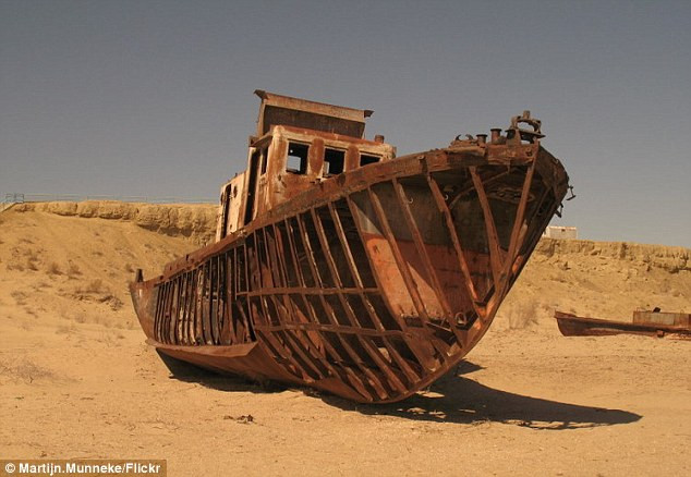 Ships Of The Dessert
 Pictured The eerie rusting 50 year old ghost ships which