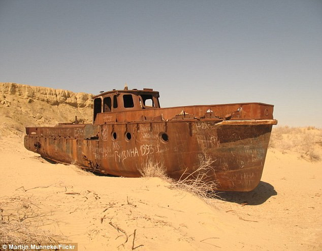 Ships Of The Dessert
 Pictured The eerie rusting 50 year old ghost ships which