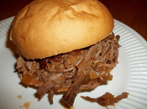 Shredded Beef Sandwiches
 Shredded Beef Sandwich Crock Pot Recipe