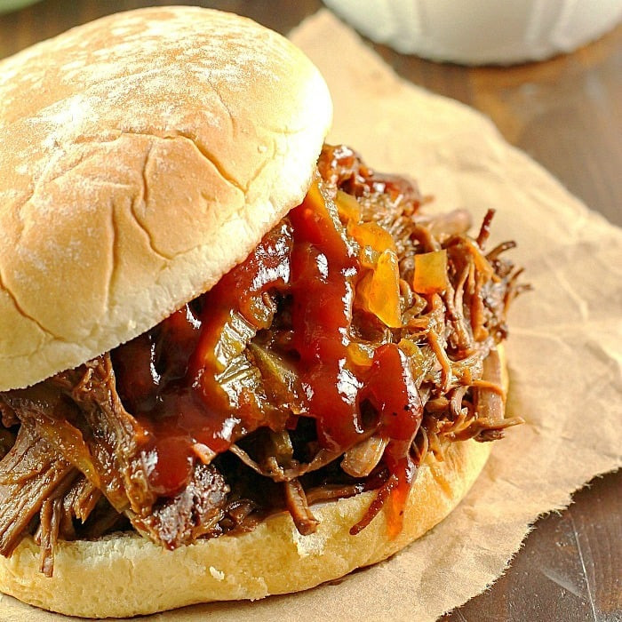 Shredded Beef Sandwiches
 Slow Cooker Shredded Beef Sandwiches Yummy Healthy Easy