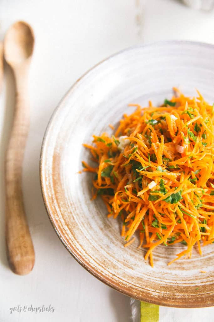 Shredded Carrot Salad
 simple french carrot salad Grits and Chopsticks