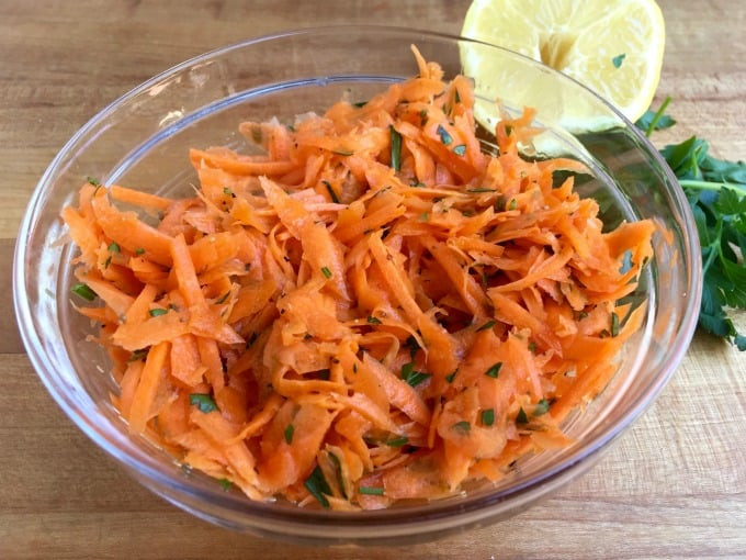 Shredded Carrot Salad
 Simple Low Calorie French Carrot Salad