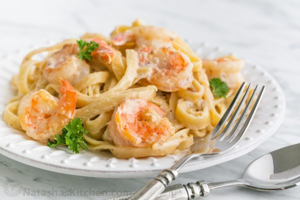 Shrimp Alfredo Pasta Recipe
 Creamy Shrimp Alfredo Fettuccine Pasta Recipe Natasha s