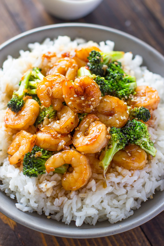 Shrimp And Broccoli
 Easy Honey Garlic Shrimp and Broccoli