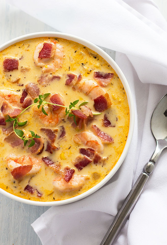 Shrimp And Corn Chowder
 Bacon Shrimp and Corn Chowder