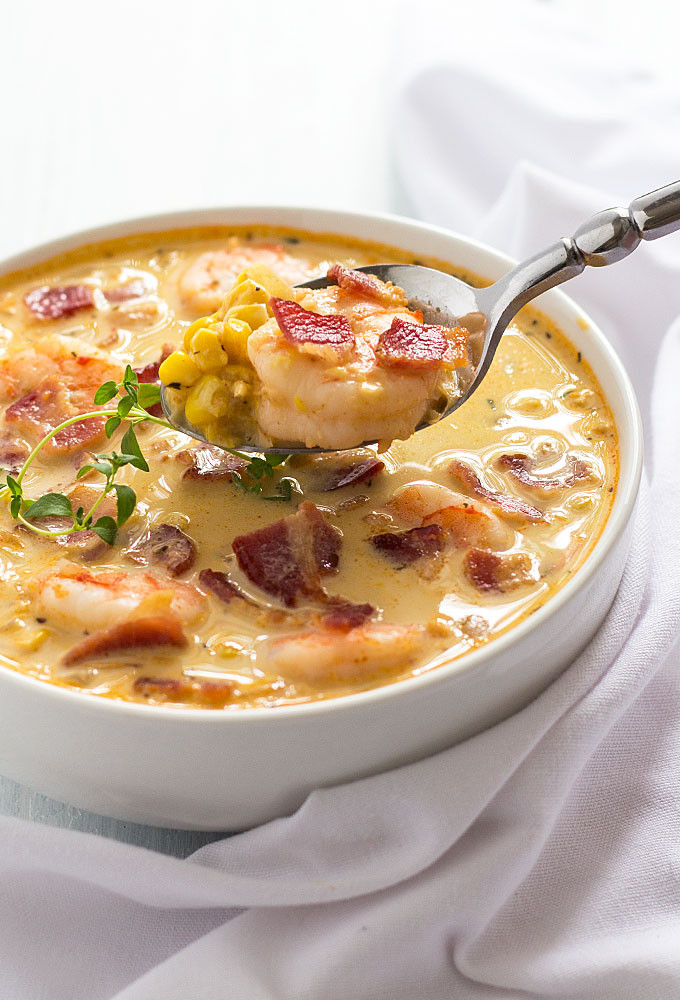 Shrimp And Corn Chowder
 Bacon Shrimp and Corn Chowder