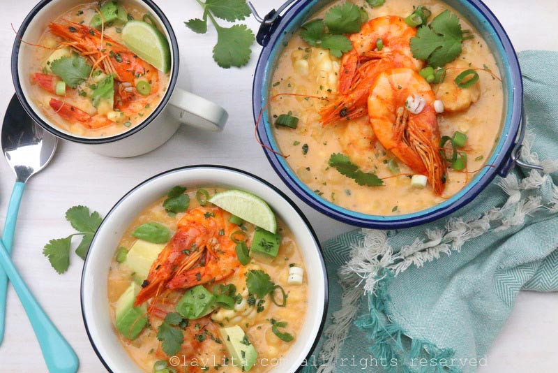 Shrimp And Corn Chowder
 Shrimp and corn chowder Laylita s Recipes