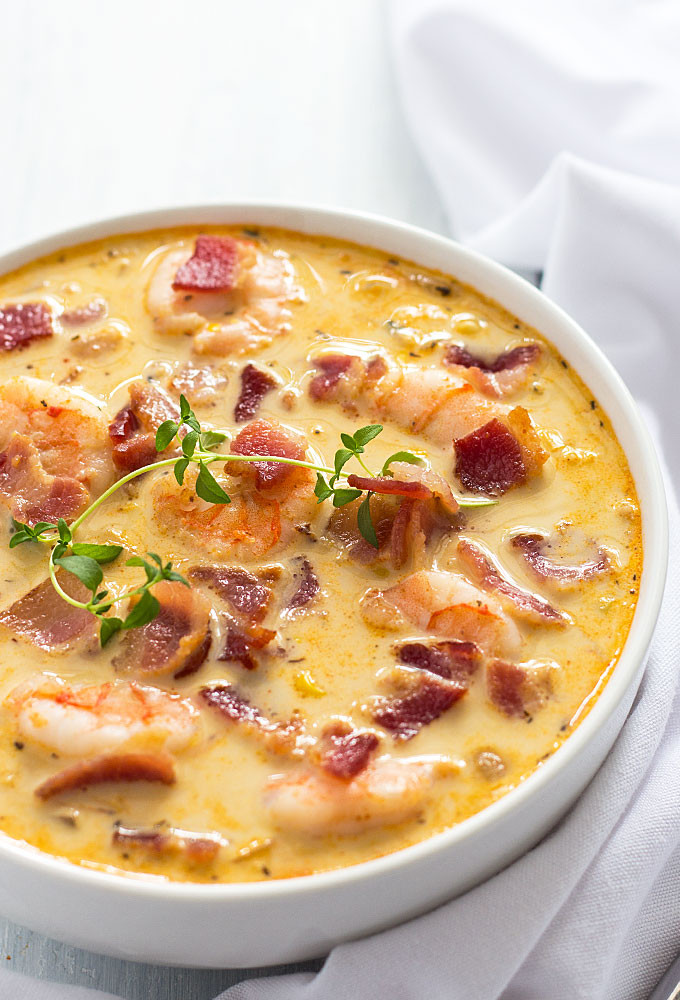 Shrimp And Corn Chowder
 Bacon Shrimp and Corn Chowder