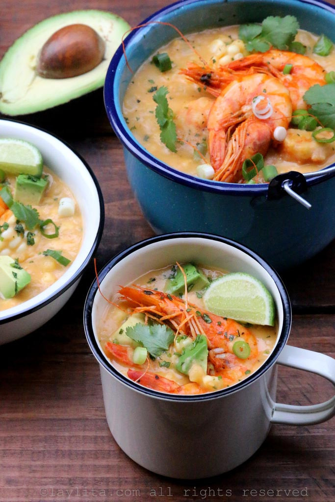 Shrimp And Corn Chowder
 Shrimp and corn chowder Laylita s Recipes