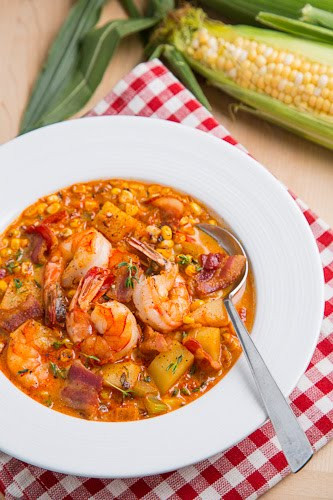 Shrimp And Corn Soup
 Shrimp and Roasted Corn Chowder on Closet Cooking