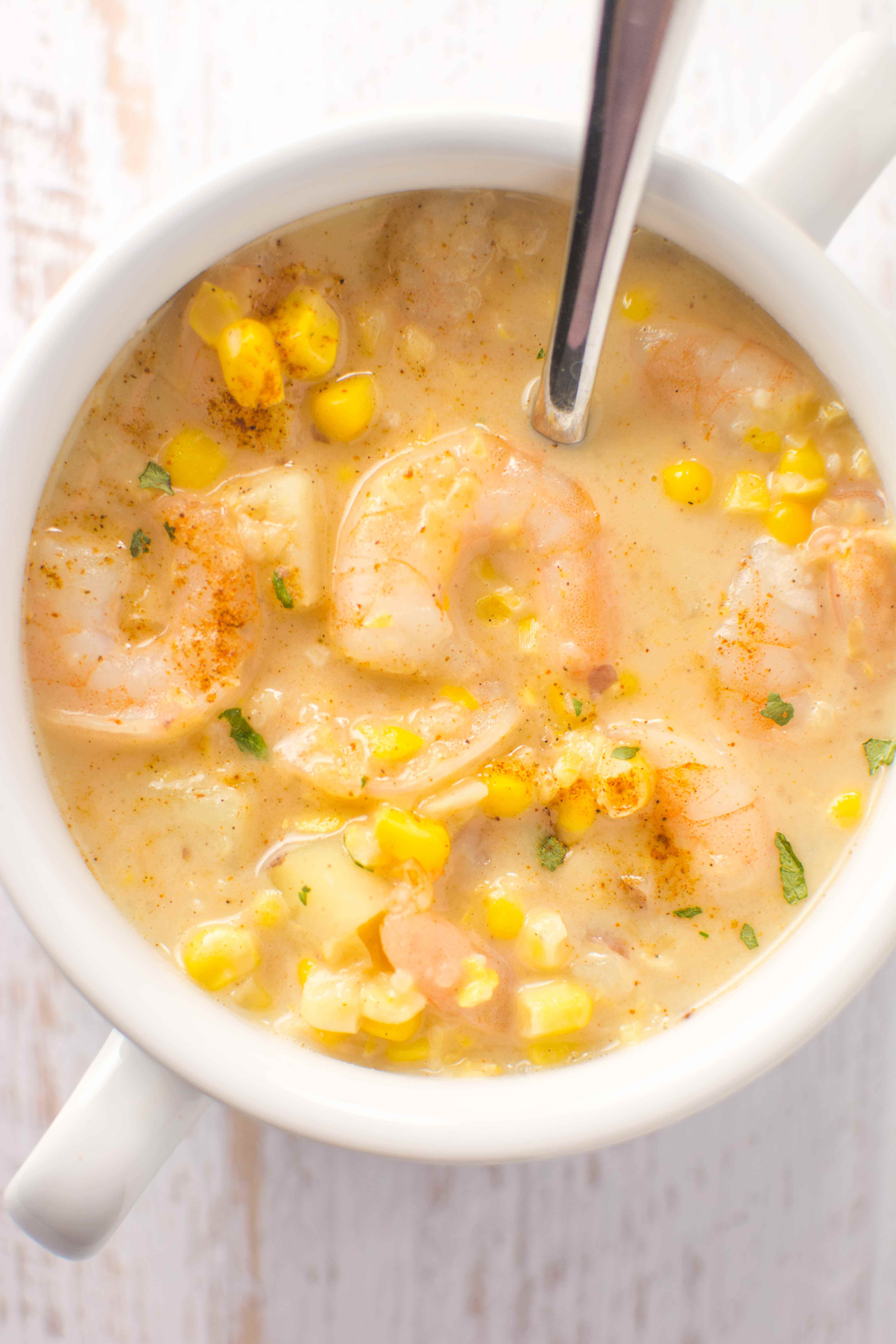 Shrimp And Corn Soup
 Slow Cooker Cajun Corn and Shrimp Chowder Slow Cooker