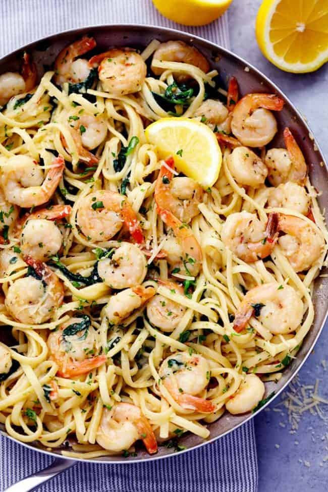 Shrimp And Pasta Dishes
 Lemon Garlic Parmesan Shrimp Pasta