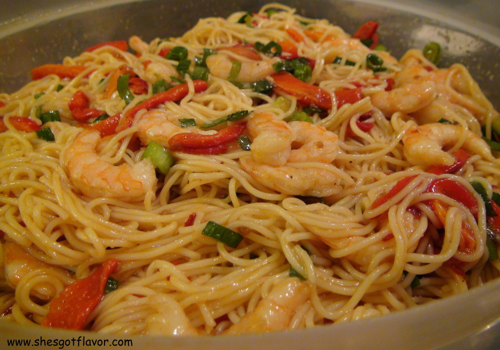 Shrimp And Pasta Salad
 She s Got Flavor Flavor Invoked Asian Shrimp Pasta Salad