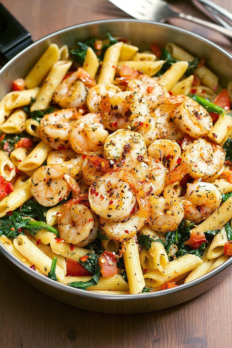 Shrimp And Spinach Pasta
 Shrimp Pasta Recipe with Tomato and Spinach — Eatwell101