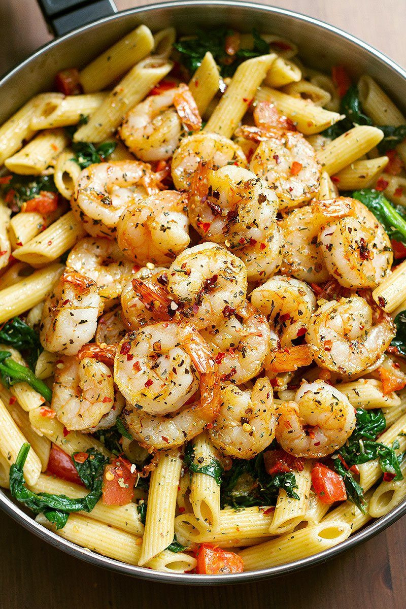 Shrimp And Spinach Pasta
 Shrimp Pasta Recipe with Tomato and Spinach — Eatwell101