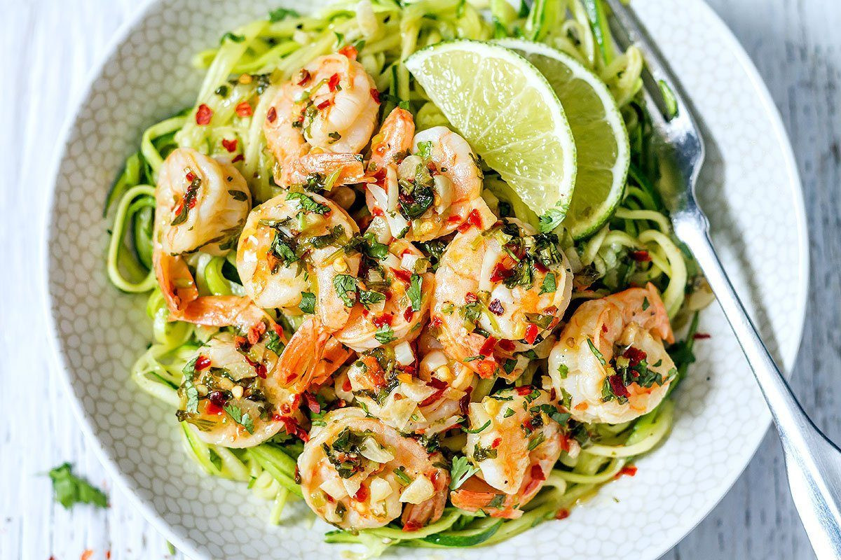 Shrimp And Zucchini
 Cilantro Lime Shrimp with Zucchini Noodles — Eatwell101