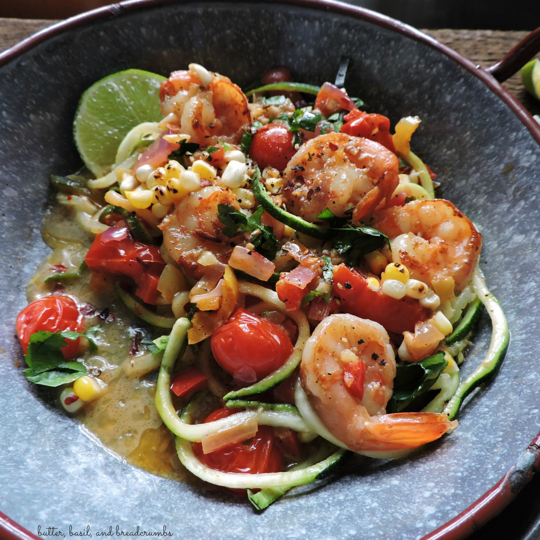 Shrimp And Zucchini
 Spicy Shrimp and Zucchini Noodles Butter Basil and