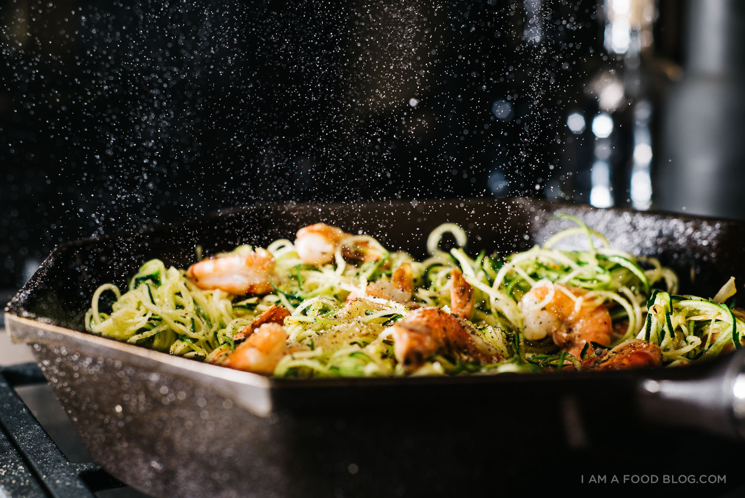Shrimp And Zucchini
 Spicy Shrimp and Zucchini Noodles · i am a food blog i am