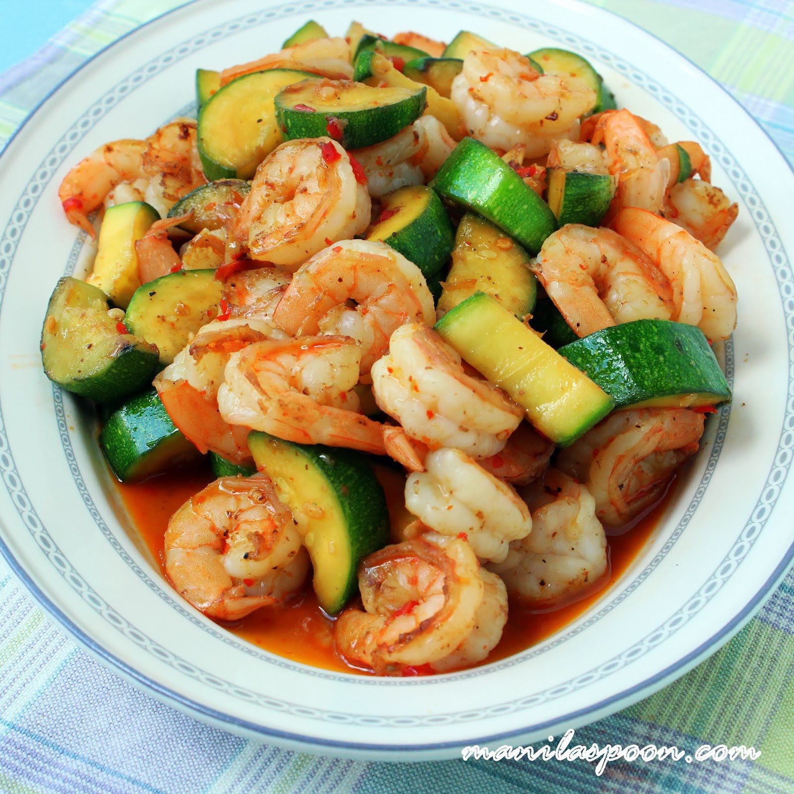 Shrimp And Zucchini
 Sweet and Spicy Shrimp and Zucchini Stir Fry