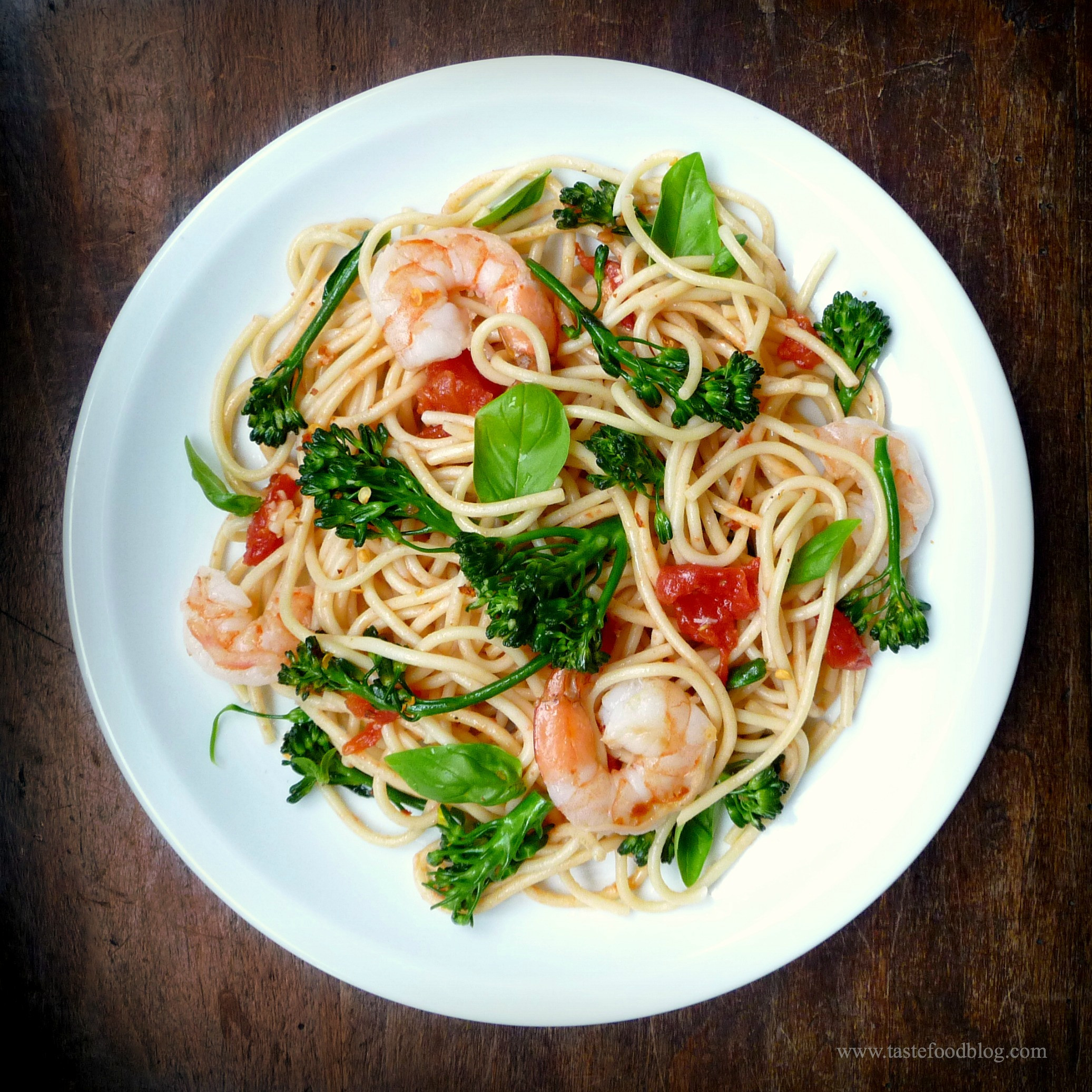 Shrimp Broccoli Pasta
 Shrimp Broccolini and Tomato Pasta – TasteFood