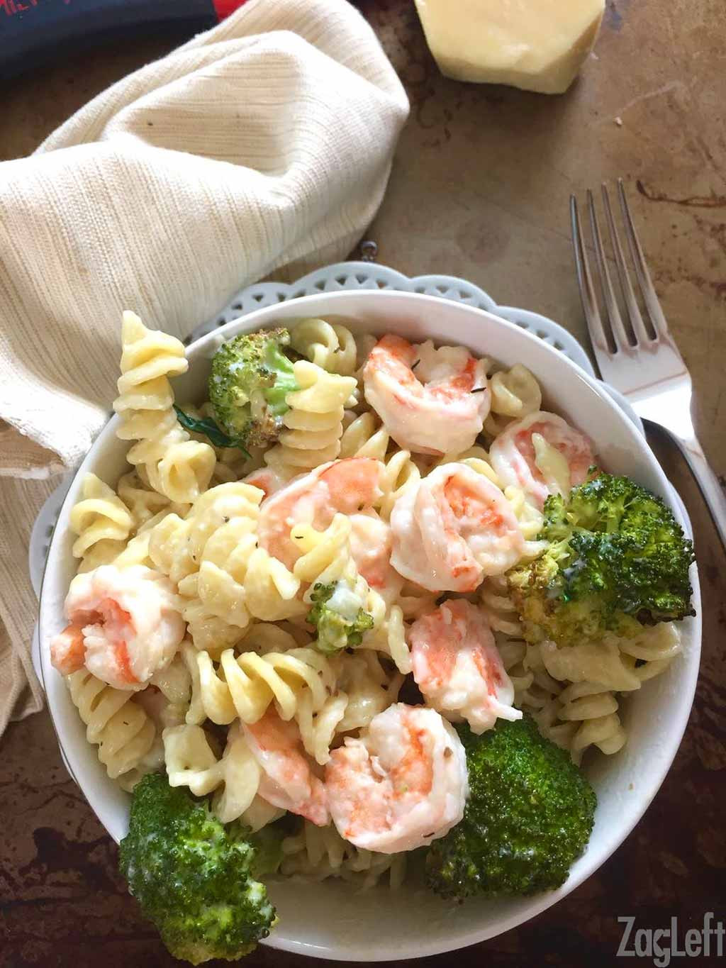 Shrimp Broccoli Pasta
 Roasted Broccoli and Garlic Shrimp Pasta ZagLeft