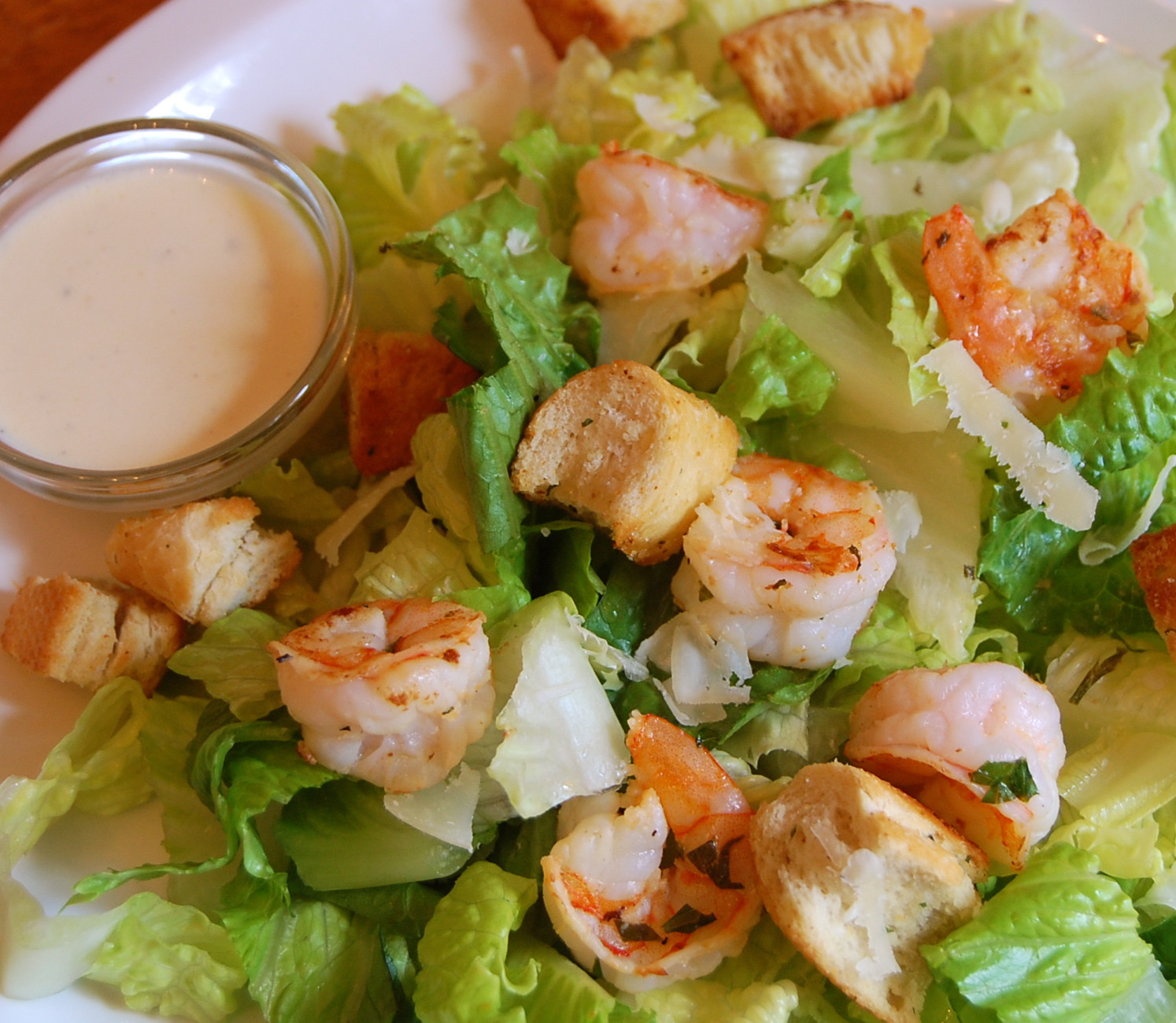 Shrimp Caesar Salad
 grilled shrimp caesar salad