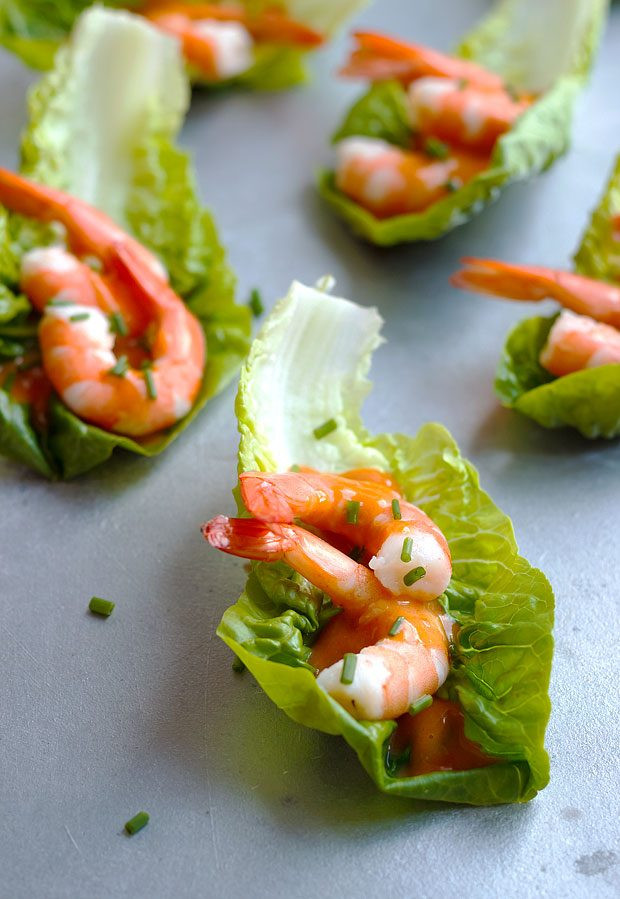 Shrimp Cocktail Appetizer
 Shrimp Cocktail sauce in Lettuce Wraps — Eatwell101