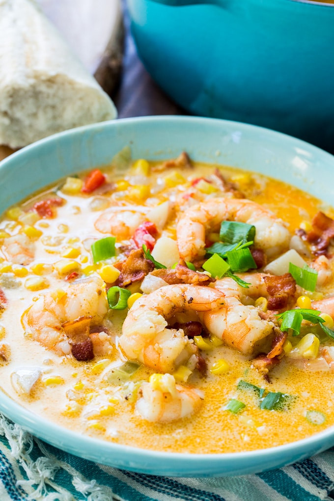 Shrimp Corn Chowder
 Cajun Shrimp and Corn Chowder Spicy Southern Kitchen