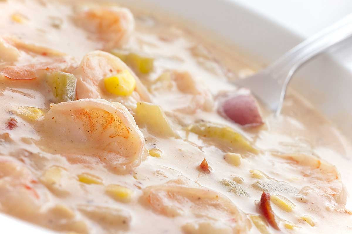 Shrimp Corn Chowder
 Shrimp and Corn Chowder Life s Ambrosia