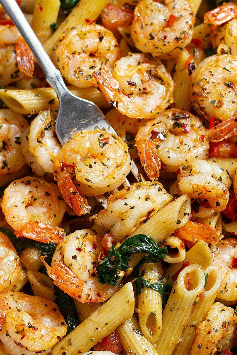 Shrimp Pasta Recipe
 Shrimp Pasta Recipe with Tomato and Spinach — Eatwell101