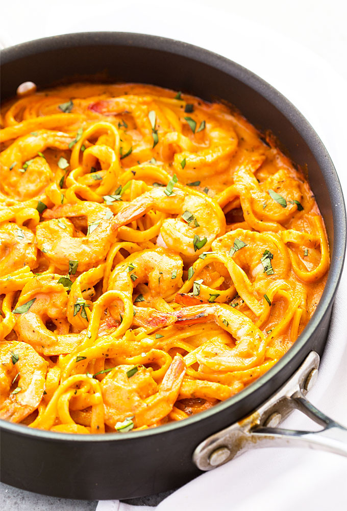 Shrimp Pasta Sauce
 e Pan Shrimp and Pasta in Tomato Cream Sauce