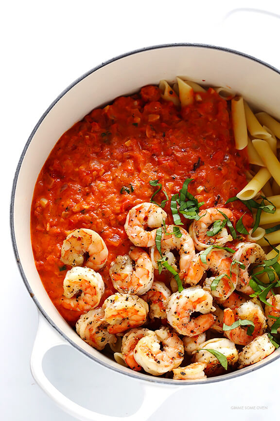 Shrimp Pasta Sauce
 Shrimp Pasta with Creamy Tomato Basil Sauce