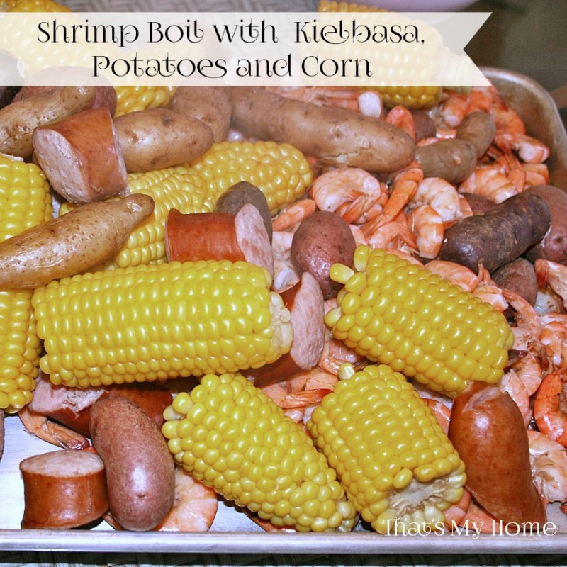 Shrimp Potatoes Corn Sausage Boil
 Shrimp Boil Recipes Food and Cooking