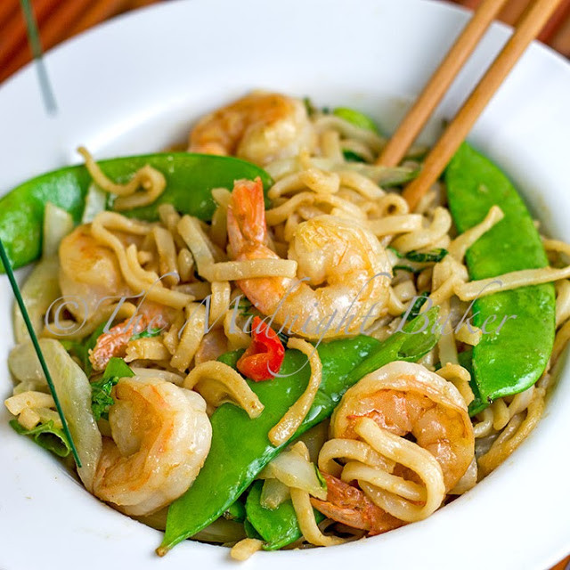 Shrimp Rice Noodles
 Peanut Rice Noodles with Shrimp The Midnight Baker