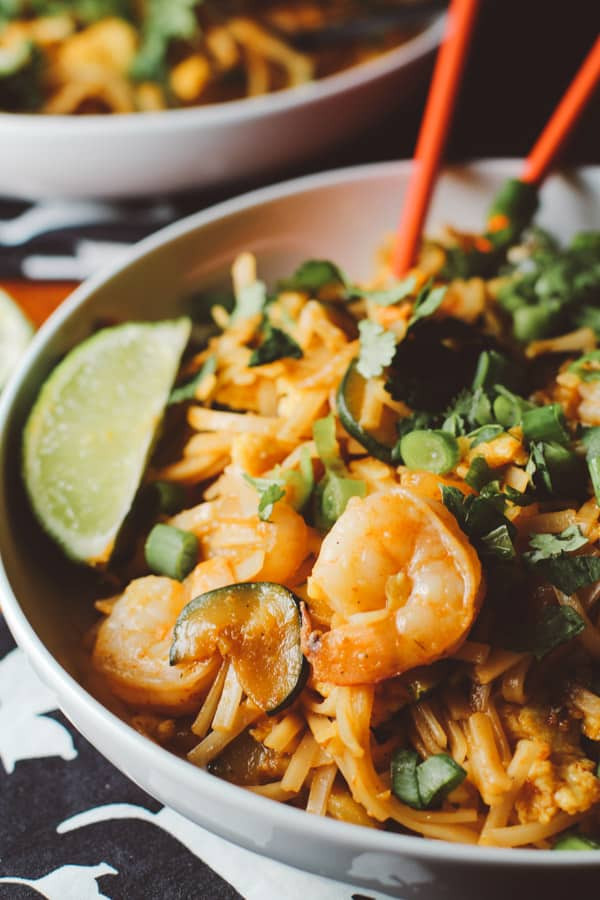 Shrimp Rice Noodles
 Spicy Sirarcha Shrimp Rice Noodles For the Love of Basil