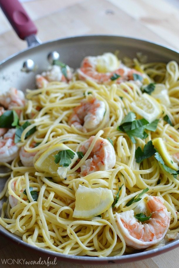 Shrimp Scampi With Pasta
 Shrimp Scampi Pasta Recipe WonkyWonderful