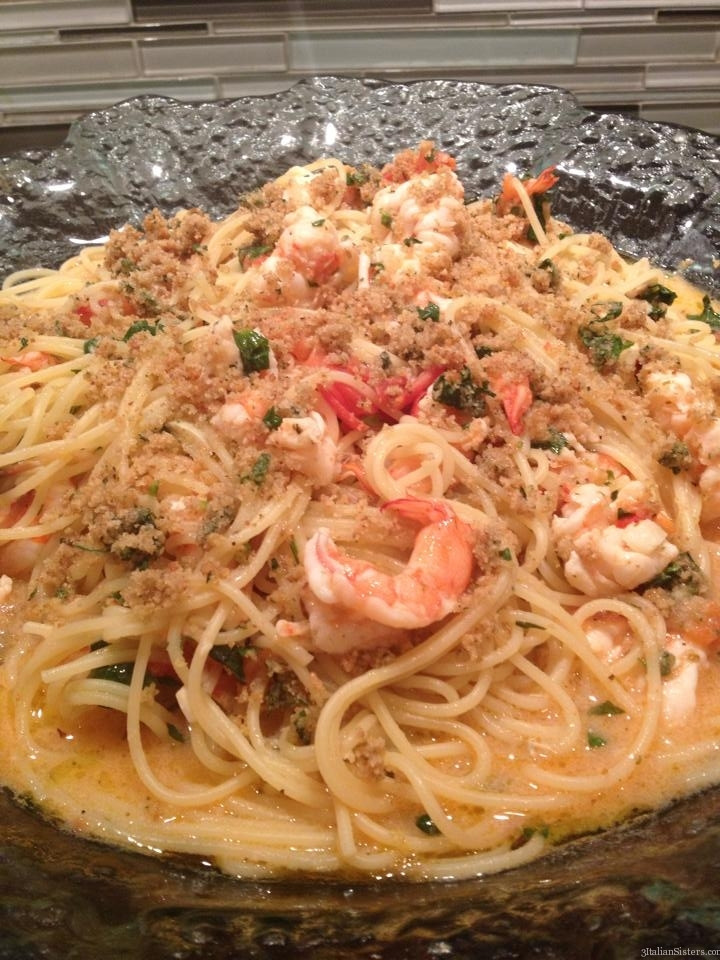 Shrimp Scampi With Pasta
 Pasta with Butterfly Shrimp Scampi Style