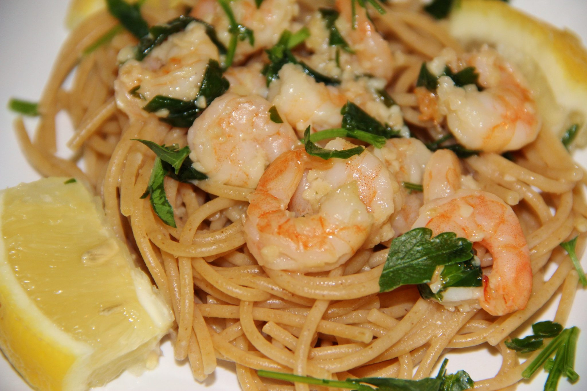 Shrimp Scampi With Pasta
 Shrimp Scampi with Whole Wheat Spaghetti Around My