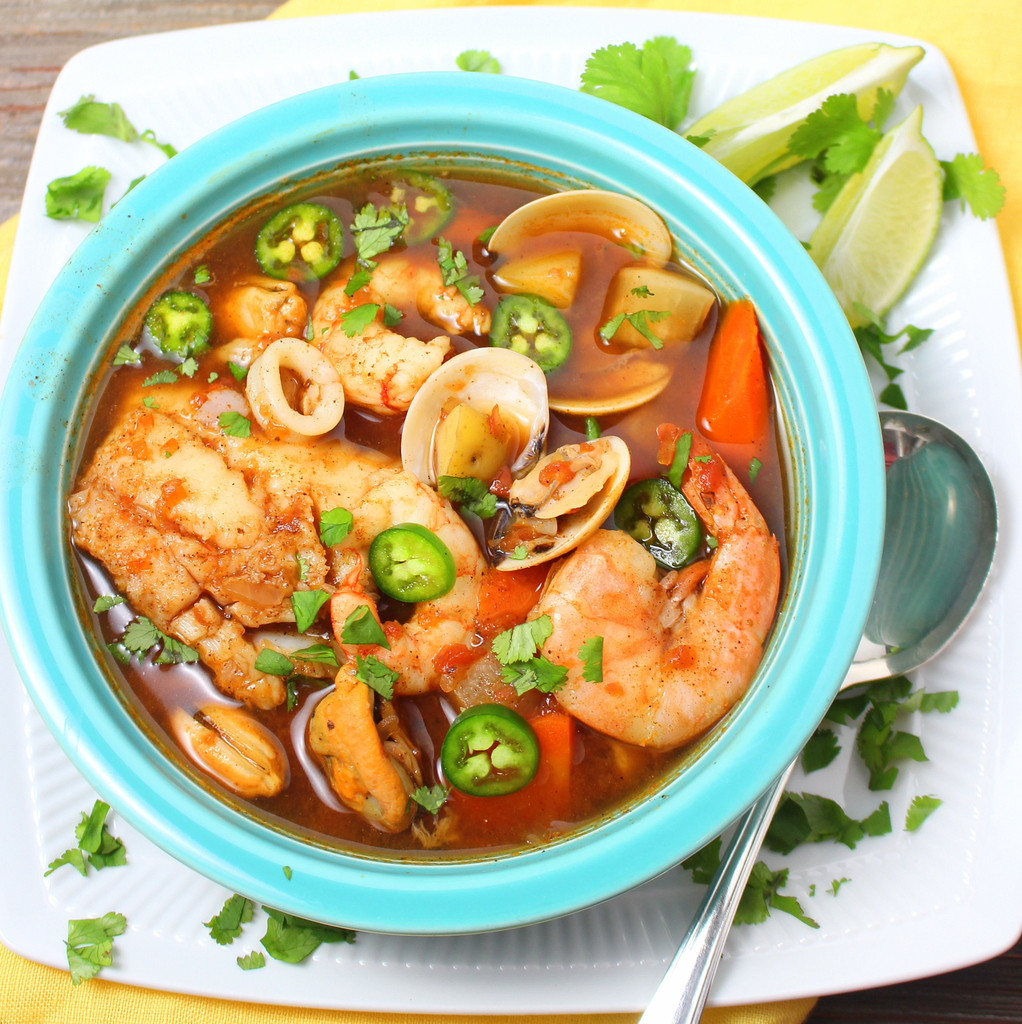 Shrimp Soup Recipes
 Caldo de Mariscos Mexican Seafood Soup BloggerCLUE