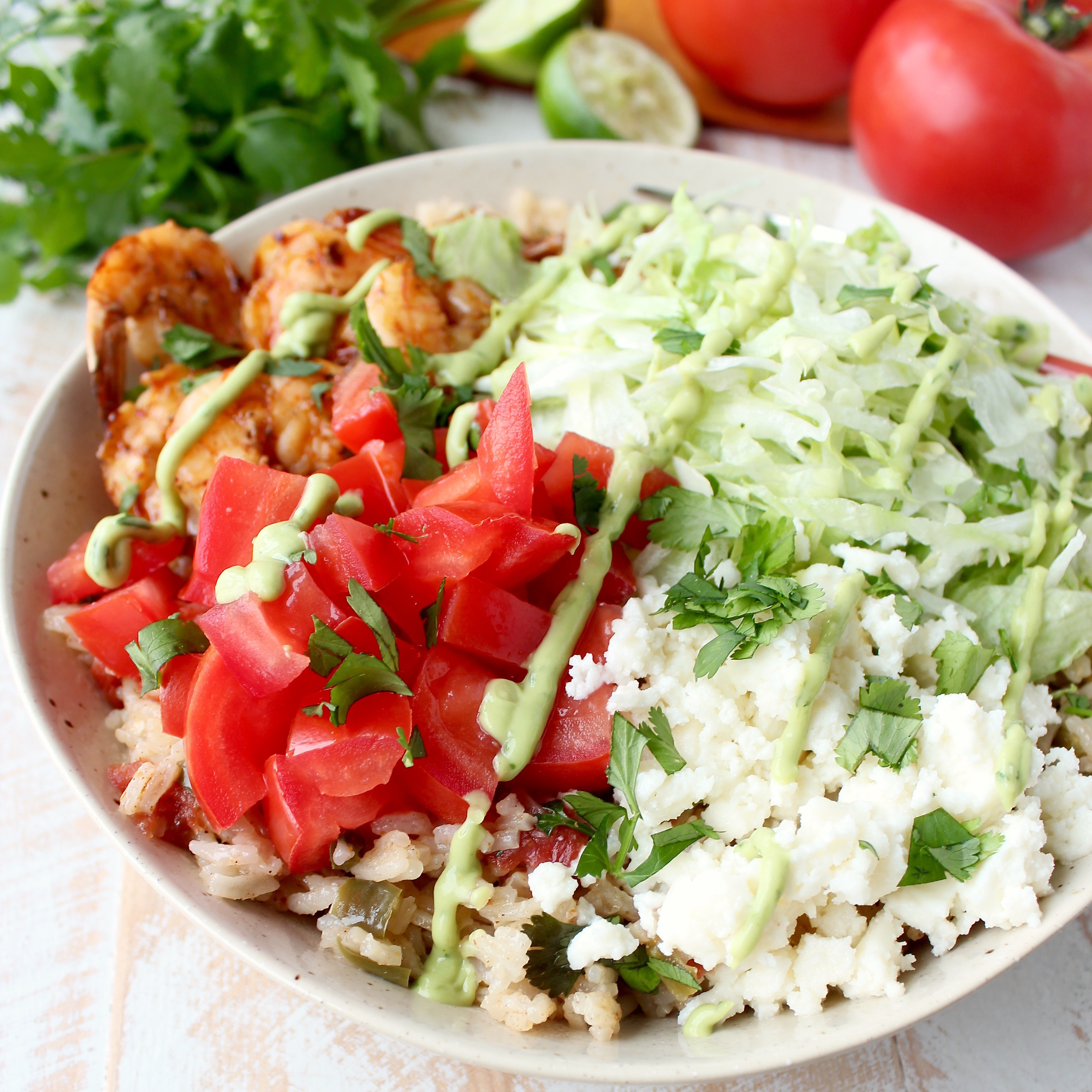 Shrimp Taco Salad
 Chili Lime Rice & Shrimp Taco Salad Recipe