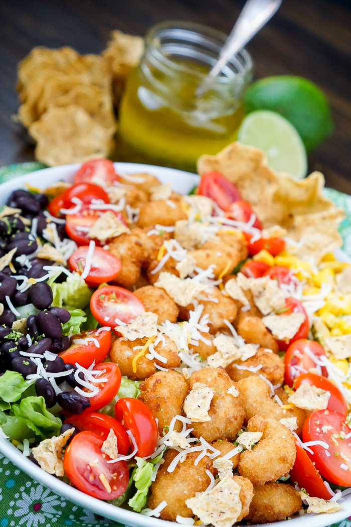 Shrimp Taco Salad
 Crispy Shrimp Taco Salad with Honey Lime Vinaigrette The