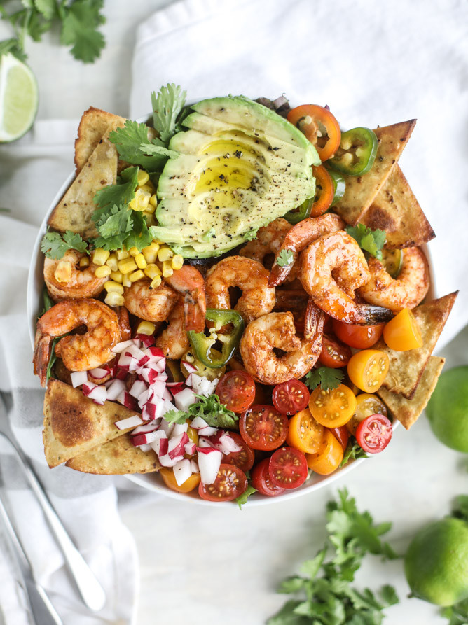 Shrimp Taco Salad
 Tequila Shrimp Taco Salad How Sweet Eats