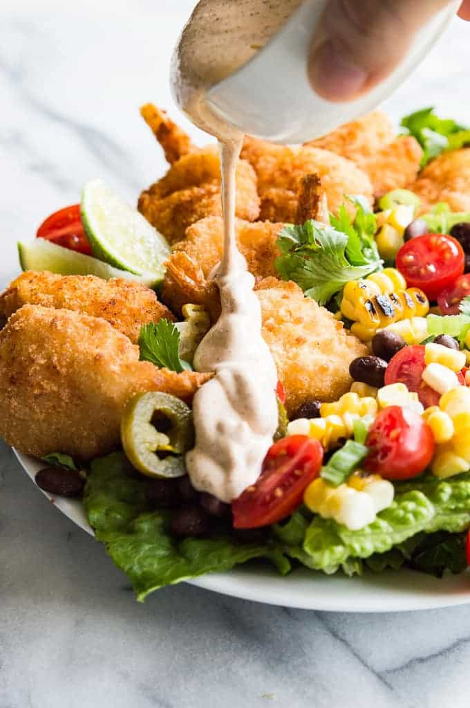 Shrimp Taco Salad
 Shrimp Taco Salad with Southwestern Dressing