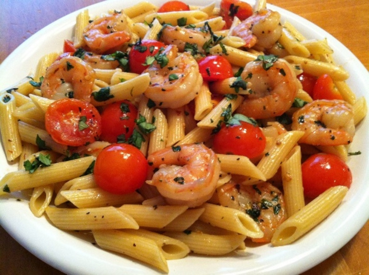 Shrimp Tomato Pasta
 Garlic Shrimp Pasta with Tomatoes Recipe