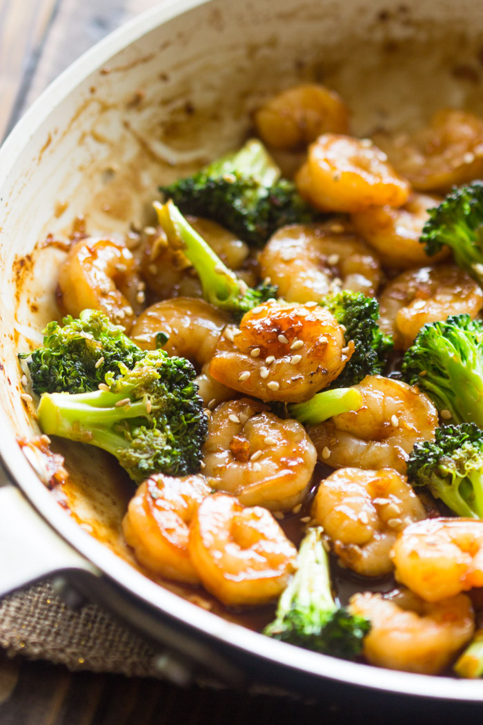 Shrimp With Broccoli
 Easy Honey Garlic Shrimp and Broccoli