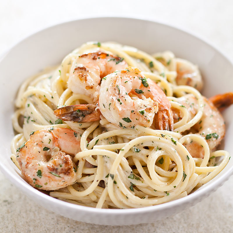 Shrimp With Pasta
 Garlicky Shrimp Pasta with Tarragon