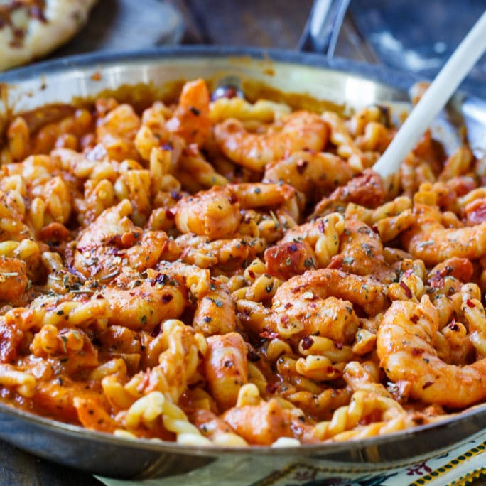 Shrimp With Pasta
 Spicy Shrimp and Tomato Cream Pasta Spicy Southern Kitchen