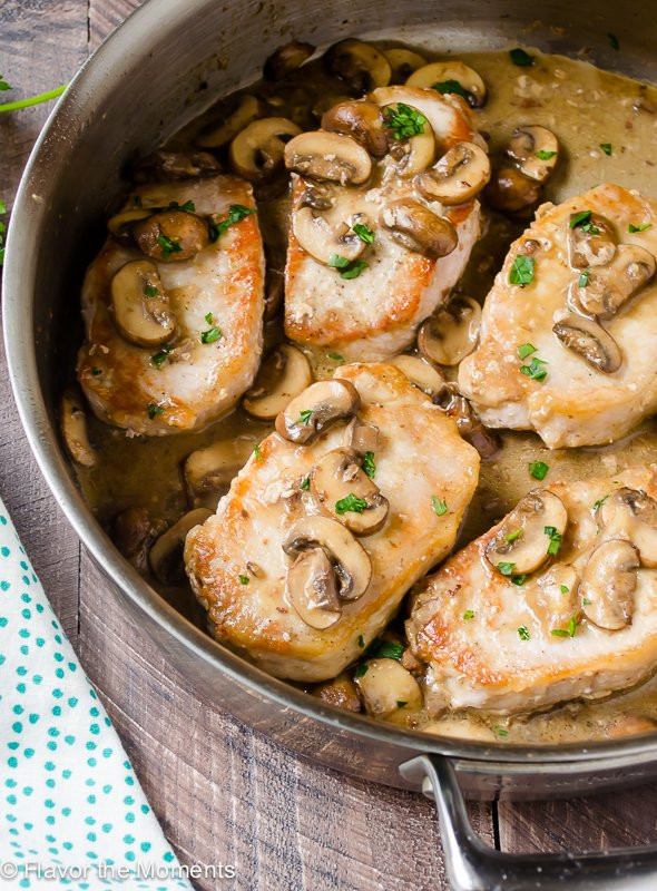 Side Dishes For Pork Chops
 30 Minute Pork Chops with Creamy Bourbon Mushroom Sauce