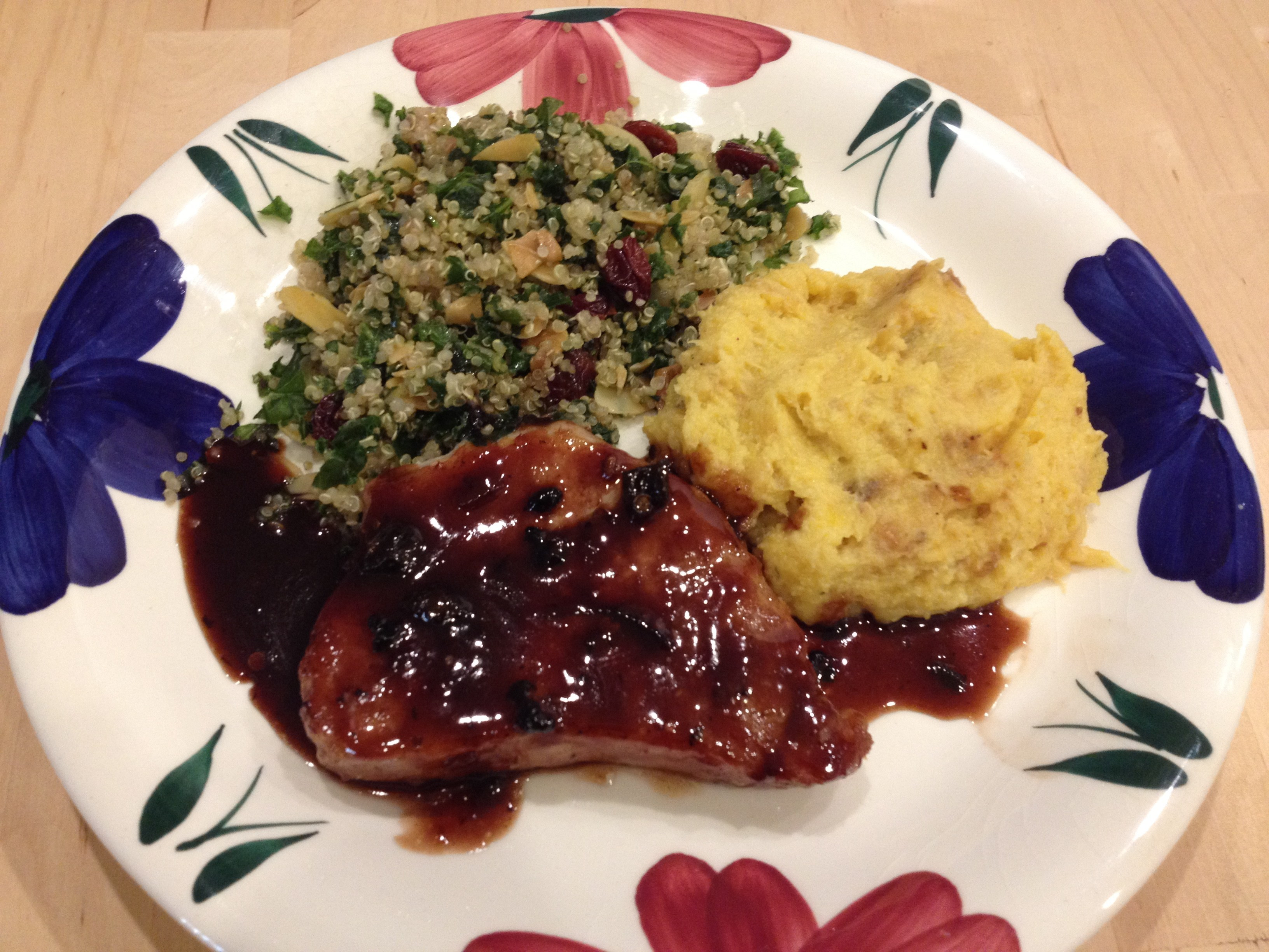 Sides With Pork Chops
 Raspberry Chipotle Pork Chops with Harvest Sides